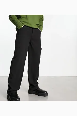 COLLUSION Pantalones negros cargo de sastre de