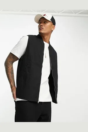 ASOS Chaleco lavado con cuello de estilo bomber de