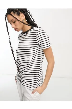 SELECTED Camiseta a y blancas de Femme-Negro