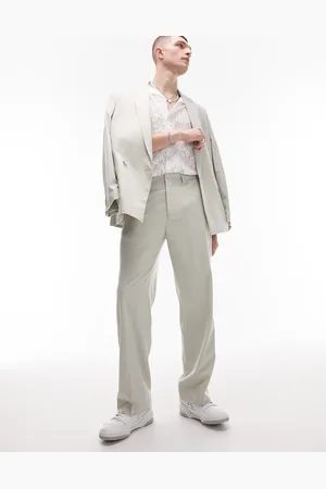Topman Pantalones de traje claro de pernera ancha de -Verde