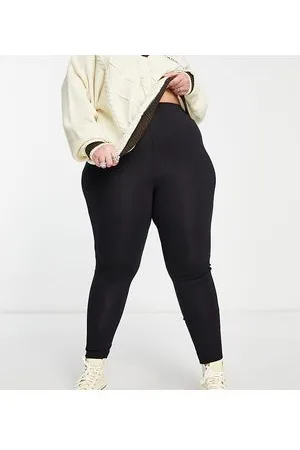COLLUSION Leggings negros con cinturilla ancha de Plus