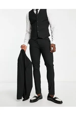 ASOS Pantalones pitillo de traje negros de