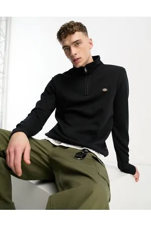 Dickies Sudadera negra con cremallera corta Oakport de