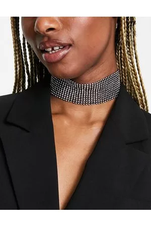 ASOS Gargantilla ancha con diseño de cristales de