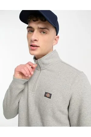 Dickies Sudadera gris con cremallera corta Oakport de