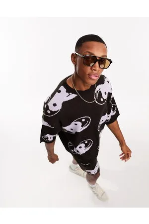 ASOS Camiseta con estampado del yin yang de punto de (parte de un conjunto)-Naranja