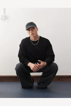 Weekday Sudadera negra extragrande de