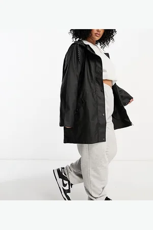 VERO MODA Chubasquero con capucha y acabado engomado de