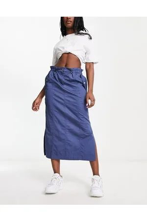 ASOS Falda cargo midi con cinturilla fruncida de
