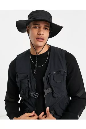 ASOS Hombre Sombreros - Sombrero de pescador estilo safari con cordón ajustable en contraste de