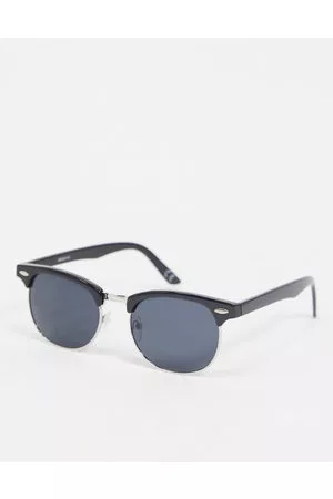ASOS Gafas de sol negras retro con lentes ahumadas de