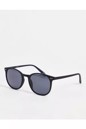 ASOS Hombre Gafas de sol cuadradas - Gafas de sol mate con montura redondeada retro y lentes ahumadas de