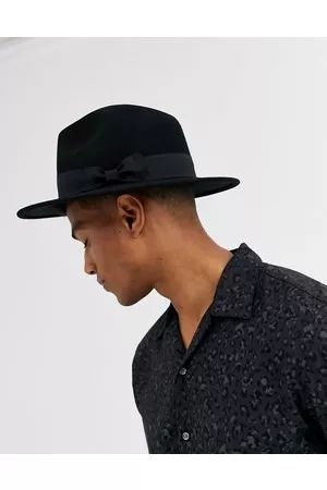 ASOS Hombre Sombreros - Sombrero fedora con talla ajustable de lana de