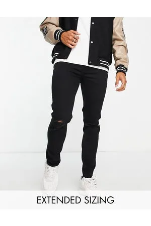 ASOS Vaqueros pitillo con rotos en la rodilla de