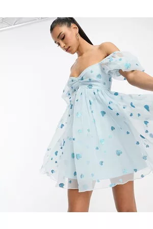 Pastel de Vestidos para Mujer en color azul 