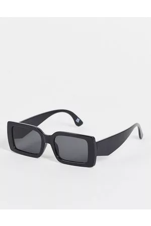ASOS Gafas de sol negras con montura gruesa extragrande rectangular con lentes ahumadas de