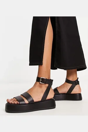 Sandalias plataforma 2024 plana negras