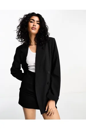ASOS Americana negra de doble botonadura de