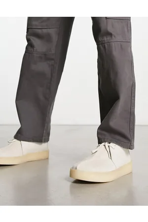 Clarks Zapatos blancos de ante Trek Cup de -Beis