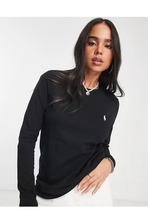 Ralph Lauren Top negro de manga larga de