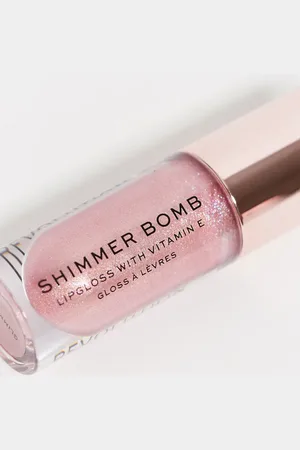 Revolution Brillo de labios Shimmer Bomb de - -Rosa