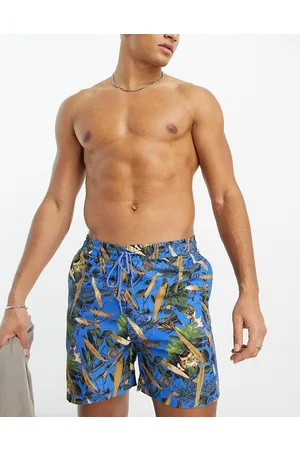 Carhartt Shorts de baño azules con estampado Slater de