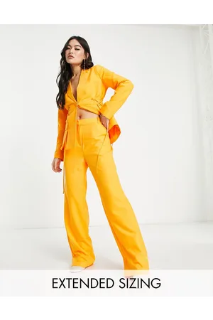 VERO MODA Pantalones naranjas de pernera ancha de sastre de x Joann Van Den Herik (parte de un conjunto)