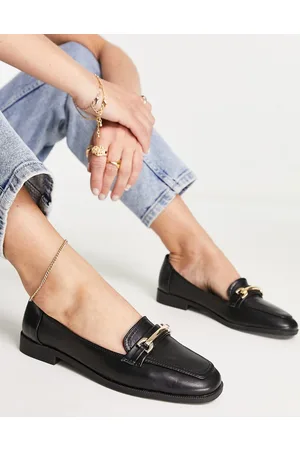 ASOS Mocasines negros planos con bridón Verity de