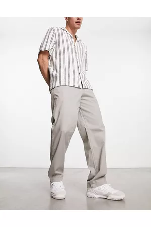 ADPT. Chinos gris claro de pernera ancha de