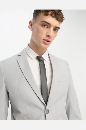 SELECTED Chaqueta de traje gris claro de corte slim de