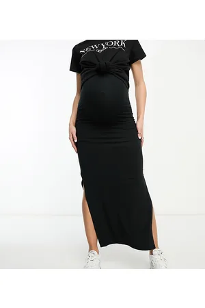 Mama;licious Falda larga negra de punto de Mamalicious Maternity
