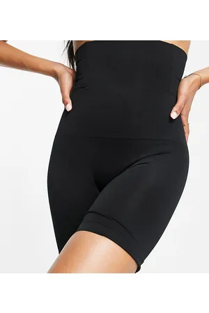 Fashionkilla Pantalones cortos negros moldeadores de talle alto Glam de