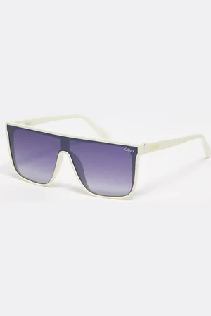 Gafas de sol azules y blancas rectangulares con estampado animal para  festivales Aire octans