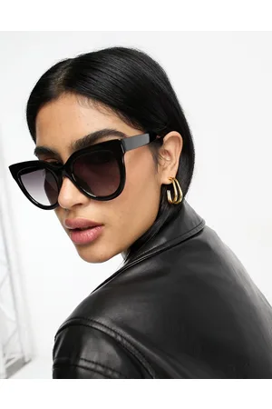 ASOS Gafas de sol negras de estilo ojos de gato con montura gruesa de