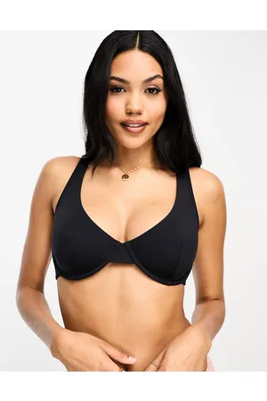 ASOS Sujetador de copas grandes moldeador con aros de mezcla de nailon Marina de