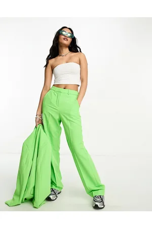 JJXX Pantalones de sastre verdes de talle alto Mary de (parte de un conjunto)