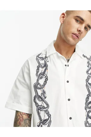 Camisa estampado cadenas discount hombre