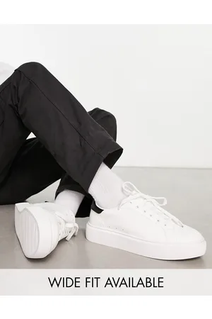 ASOS Zapatillas de deporte blancas con suela gruesa y cordones de