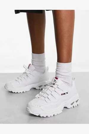 Skechers Zapatillas de deporte blancas de cuero SKX Energy de
