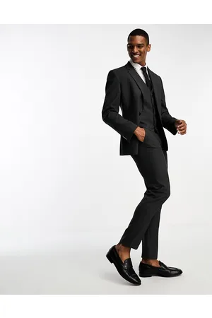 ASOS Pantalones de traje de corte slim en antracita de -Gris