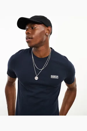 Barbour Camiseta azul marino con logo pequeño de