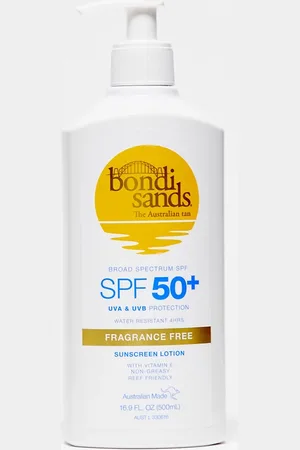 BONDI Loción de protección solar de FPS 50 sin perfumes en formato ahorro con dispensador de 500 ml de