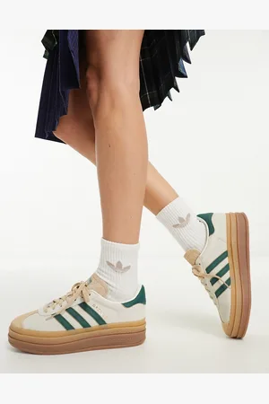 adidas Zapatillas de deporte verdes y color con plataforma de goma Gazelle Bold de -Blanco