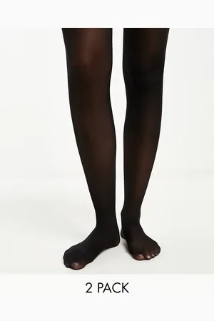 Pieces® Pack de 2 medias negras de 20 deniers de