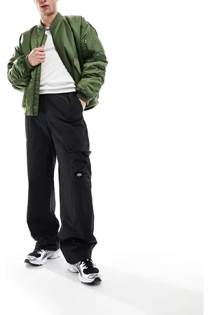 Dickies Pantalones cargo negros de nailon Jackson de