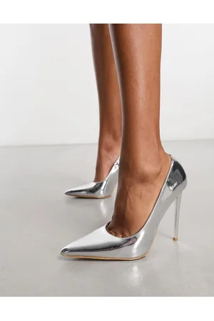 Simmi London Zapatos de salón plateados efecto espejo Agathia de SIMMI London