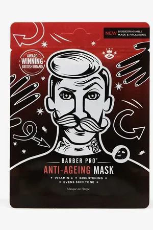 BARBER PRO Mascarilla de lámina anti-edad con vitamina C de
