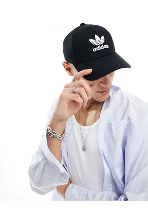 adidas Gorra de béisbol negra con trébol de