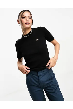 Dickies Camiseta negra de canalé Marysville de