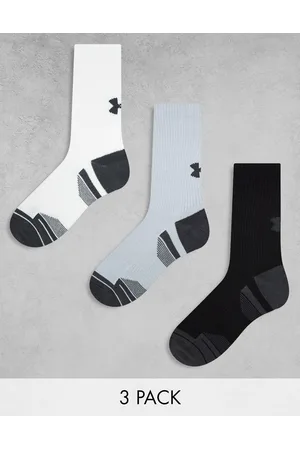 Pack de 3 pares de calcetines deportivos blancos de Under Armour  Performance